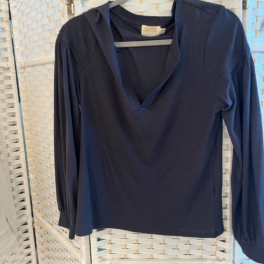 Nation LTD Black Blouse Elegant Top